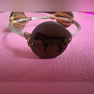 Boykin Spaniel Wood and Metal Bangle Bracelet